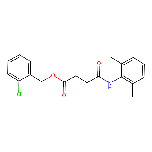 2-Chlorobenzyl 4-((2,6-dimethylphenyl)amino)-4-oxobutanoate structure