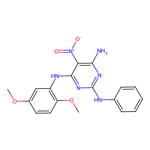 [6-Amino-5-nitro-2-(phenylamino)pyrimidin-4-yl](2,5-dimethoxyphenyl)amine structure