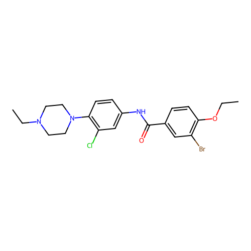 3-bromo-N-(3-chloro-4-(4-ethylpiperazin-1-yl)phenyl)-4-ethoxybenzamide structure