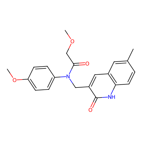 N-((2-hydroxy-6-methylquinolin-3-yl)methyl)-2-methoxy-N-(4-methoxyphenyl)acetamide structure