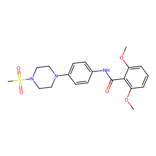 N-[4-(4-Methanesulfonyl-piperazin-1-yl)-phenyl]-2,6-dimethoxy-benzamide structure