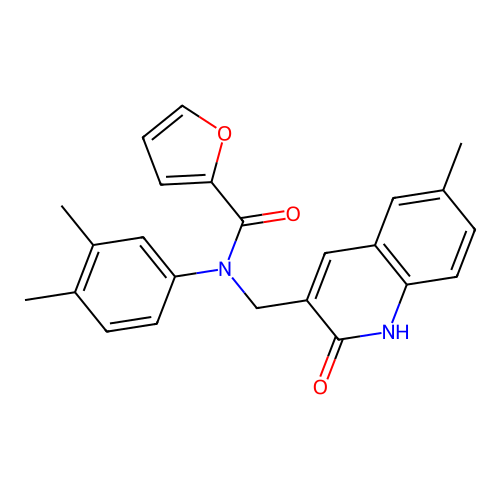 N-(3,4-dimethylphenyl)-N-((2-hydroxy-6-methylquinolin-3-yl)methyl)furan-2-carboxamide structure