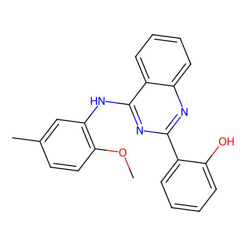 2-{(4Z)-4-[(2-methoxy-5-methylphenyl)imino]-3,4-dihydroquinazolin-2-yl}phenol structure