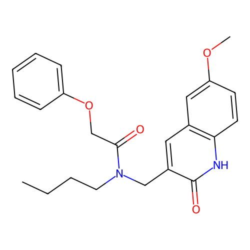 N-butyl-N-[(6-methoxy-2-oxo-1H-quinolin-3-yl)methyl]-2-phenoxyacetamide structure