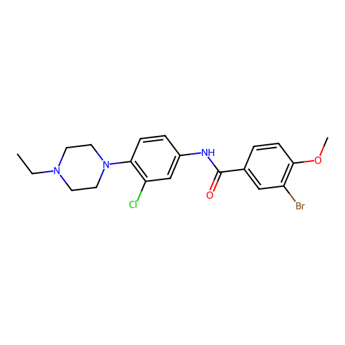 3-bromo-N-[3-chloro-4-(4-ethylpiperazin-1-yl)phenyl]-4-methoxybenzamide structure
