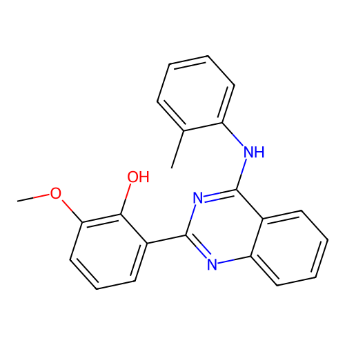 2-methoxy-6-{(4Z)-4-[(2-methylphenyl)imino]-3,4-dihydroquinazolin-2-yl}phenol structure