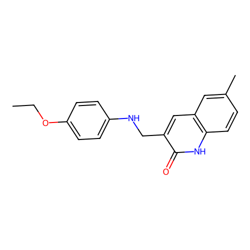 3-{[(4-ethoxyphenyl)amino]methyl}-6-methylquinolin-2(1H)-one structure