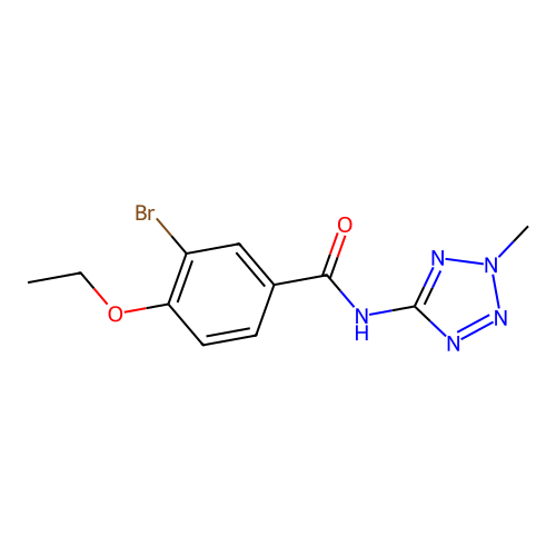 3-bromo-4-ethoxy-N-(2-methyl-2H-tetrazol-5-yl)benzamide structure