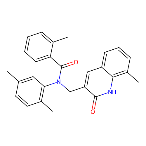 N-(2,5-dimethylphenyl)-N-((2-hydroxy-8-methylquinolin-3-yl)methyl)-2-methylbenzamide structure
