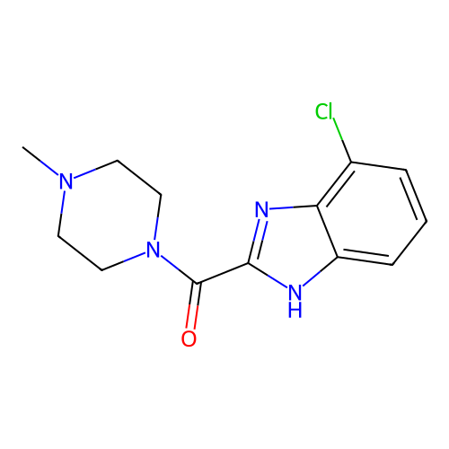 (4-chloro-1H-benzimidazol-2-yl)-(4-methylpiperazin-1-yl)methanone structure