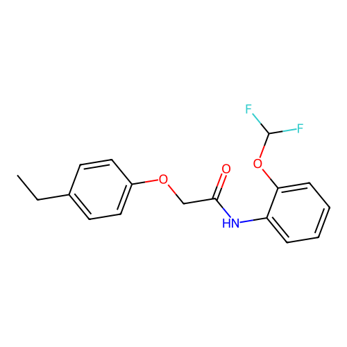 N-[2-(difluoromethoxy)phenyl]-2-(4-ethylphenoxy)acetamide structure