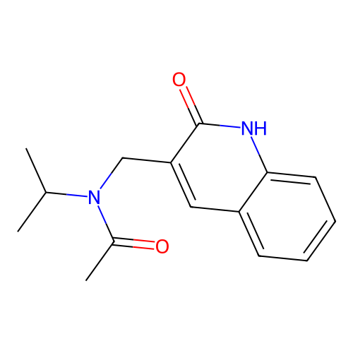 N-[(2-oxo-1,2-dihydroquinolin-3-yl)methyl]-N-(propan-2-yl)acetamide structure