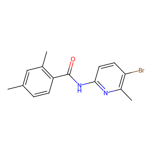 N-(5-bromo-6-methylpyridin-2-yl)-2,4-dimethylbenzamide structure