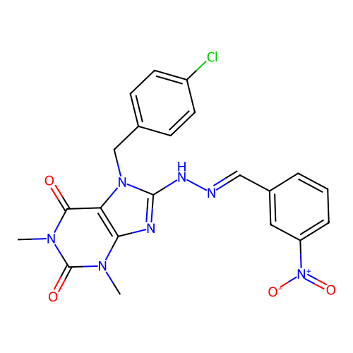 C21H18ClN7O4 structure