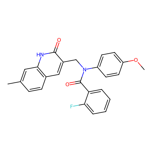 2-fluoro-N-((2-hydroxy-7-methylquinolin-3-yl)methyl)-N-(4-methoxyphenyl)benzamide structure