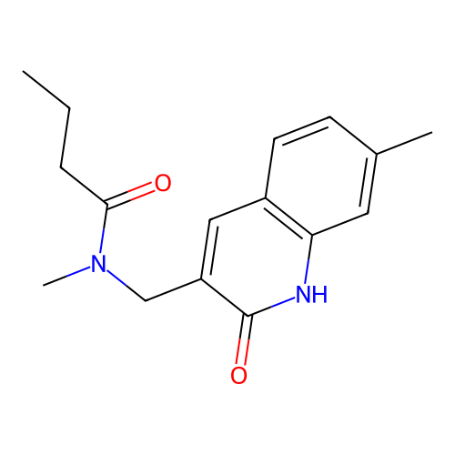 N-methyl-N-[(7-methyl-2-oxo-1,2-dihydroquinolin-3-yl)methyl]butanamide structure