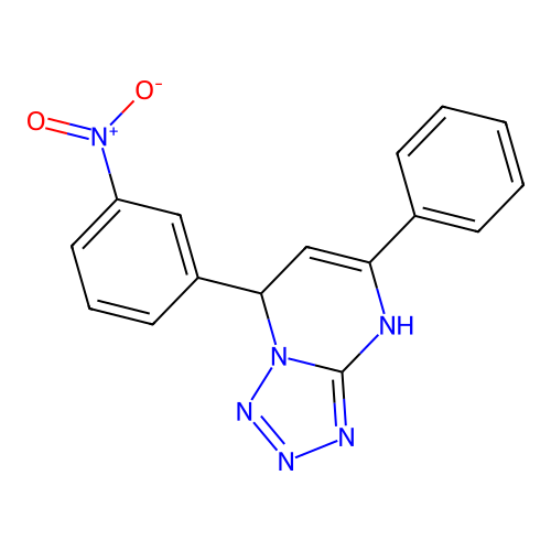 7-(3-Nitrophenyl)-5-phenyl-4,7-dihydrotetrazolo[1,5-a]pyrimidine structure