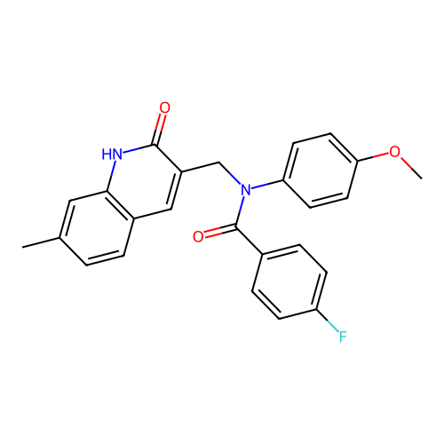 4-fluoro-N-((2-hydroxy-7-methylquinolin-3-yl)methyl)-N-(4-methoxyphenyl)benzamide structure