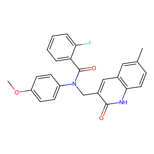 2-fluoro-N-((2-hydroxy-6-methylquinolin-3-yl)methyl)-N-(4-methoxyphenyl)benzamide structure