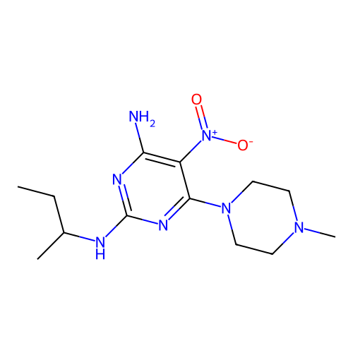 [4-Amino-6-(4-methylpiperazinyl)-5-nitropyrimidin-2-yl](methylpropyl)amine structure