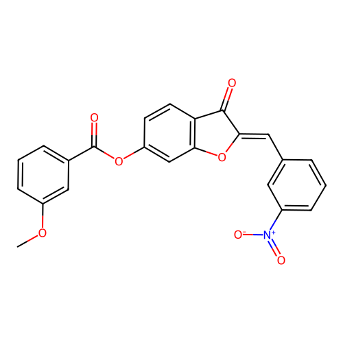 2-[(3-Nitrophenyl)methylene]-3-oxobenzo[3,4-b]furan-6-yl 3-methoxybenzoate structure