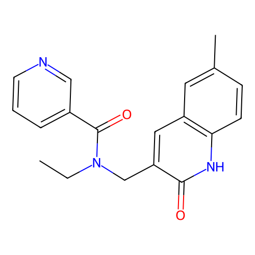 N-ethyl-N-((2-hydroxy-6-methylquinolin-3-yl)methyl)nicotinamide structure