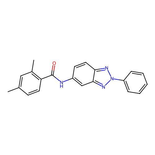 2,4-dimethyl-N-(2-phenyl-2H-benzotriazol-5-yl)benzamide structure