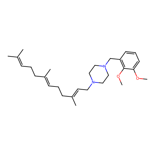 Piperazine, 1-(2,3-dimethoxybenzyl)-4-(3,7,11-trimethyl-2,6,10-dodecatrienyl)- structure