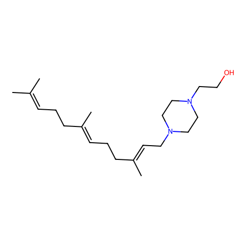 Piperazine, 1-(2-hydroxyethyl)-4-(3,7,11-trimethyl-2,6,10-dodecatrienyl)- structure