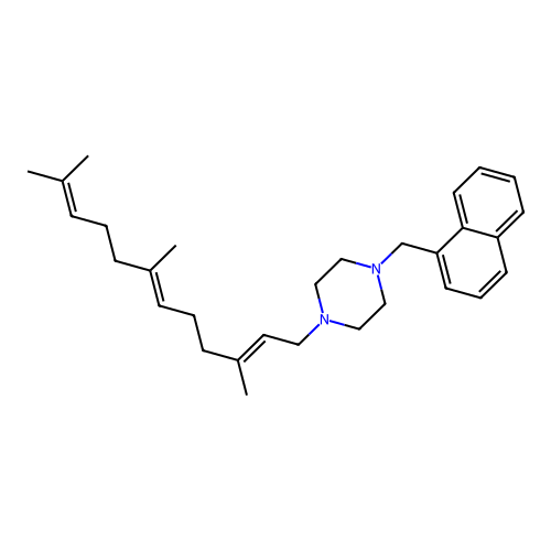 Piperazine, 1-(alpha-naphthylmethyl)-4-(3,7,11-trimethyl-2,6,10-dodecatrienyl)- structure