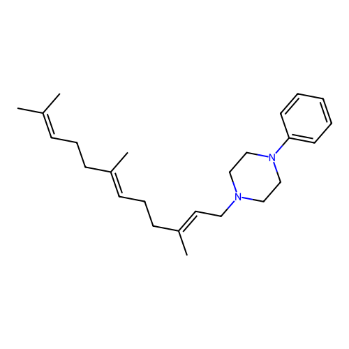 Piperazine, 1-phenyl-4-(3,7,11-trimethyl-2,6,10-dodecatrienyl)- structure