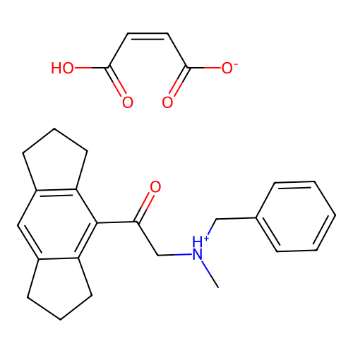 1-(1,2,3,5,6,7-Hexahydro-s-indacen-4-yl)-2-(methyl(phenylmethyl)amino)ethanone maleate structure