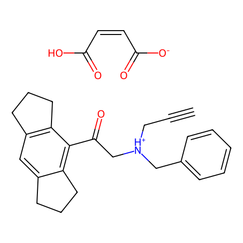 1-(1,2,3,5,6,7-Hexahydro-s-indacen-4-yl)-2-((phenylmethyl)-2-propynylamino)ethanone maleate structure