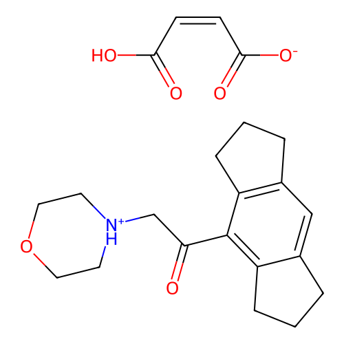 1-(1,2,3,5,6,7-Hexahydro-s-indacen-4-yl)-2-(4-morpholinyl)ethanone maleate structure