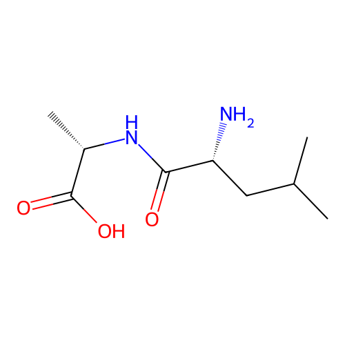 (2S)-2-[[(2R)-2-amino-4-methylpentanoyl]amino]propanoic acid structure