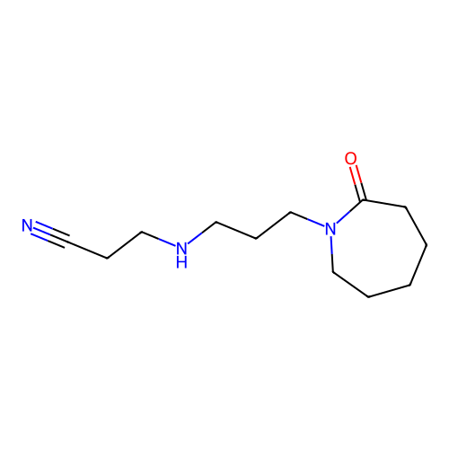 Propanenitrile, 3-[[3-(hexahydro-2-oxo-1H-azepin-1-yl)propyl]amino]- structure