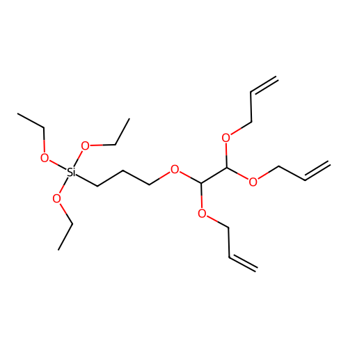 9,10-Bis(allyloxy)-4,4-diethoxy-3,8,11-trioxa-4-silatetradec-13-ene structure