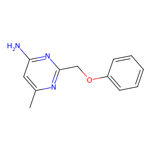 6-Methyl-2-phenoxymethyl-4-pyrimidinylamine structure