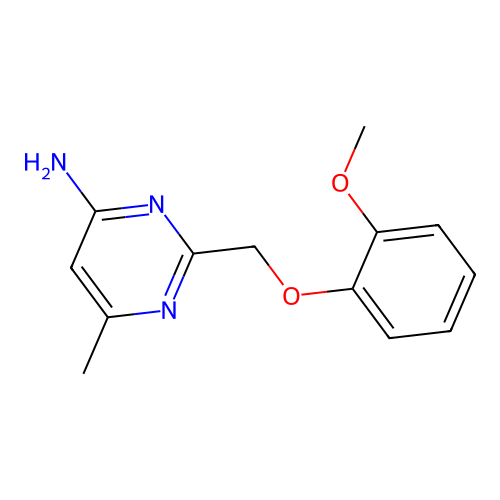 2-[(2-Methoxyphenoxy)methyl]-6-methylpyrimidin-4-amine structure