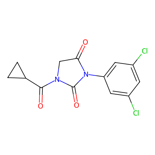 2,4-Imidazolidinedione, 1-(cyclopropylcarbonyl)-3-(3,5-dichlorophenyl)- structure