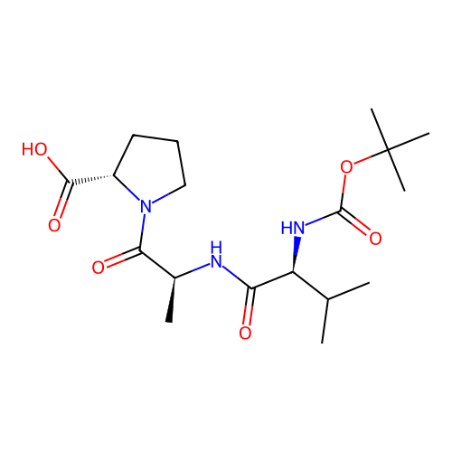 1-(2-((2-((tert-Butoxycarbonyl)amino)-3-methylbutanoyl)amino)propanoyl)proline structure