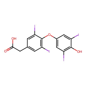 Tetraiodothyroacetic acid structure