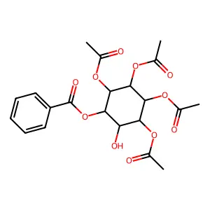 (2,3,4,5-Tetraacetyloxy-6-hydroxycyclohexyl) benzoate structure