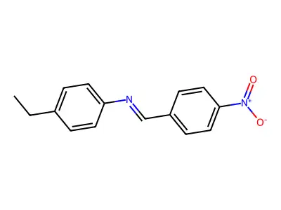 Benzenamine, 4-ethyl-N-[(4-nitrophenyl)methylene]- structure