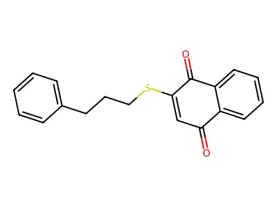 2-[(3-Phenylpropyl)sulfanyl]naphthalene-1,4-dione structure