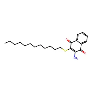 2-Amino-3-(dodecylsulfanyl)naphthalene-1,4-dione structure