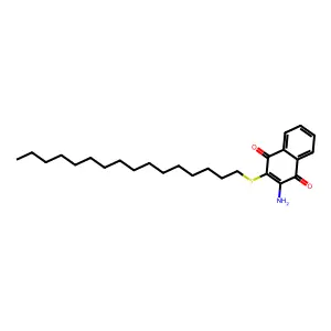 2-Amino-3-(hexadecylsulfanyl)naphthalene-1,4-dione structure