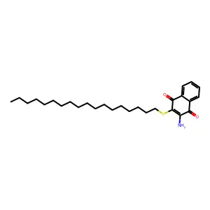 2-Amino-3-(octadecylsulfanyl)naphthalene-1,4-dione structure