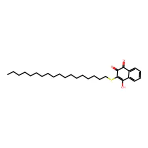 4-Hydroxy-3-octadecylsulfanylnaphthalene-1,2-dione structure