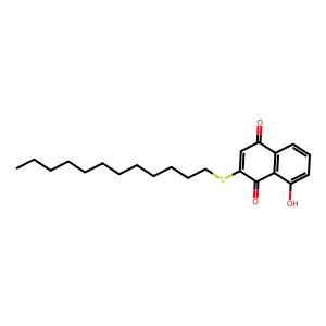 2-(Dodecylsulfanyl)-8-hydroxynaphthalene-1,4-dione structure